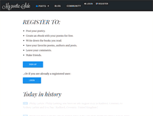 Tablet Screenshot of mypoeticside.com